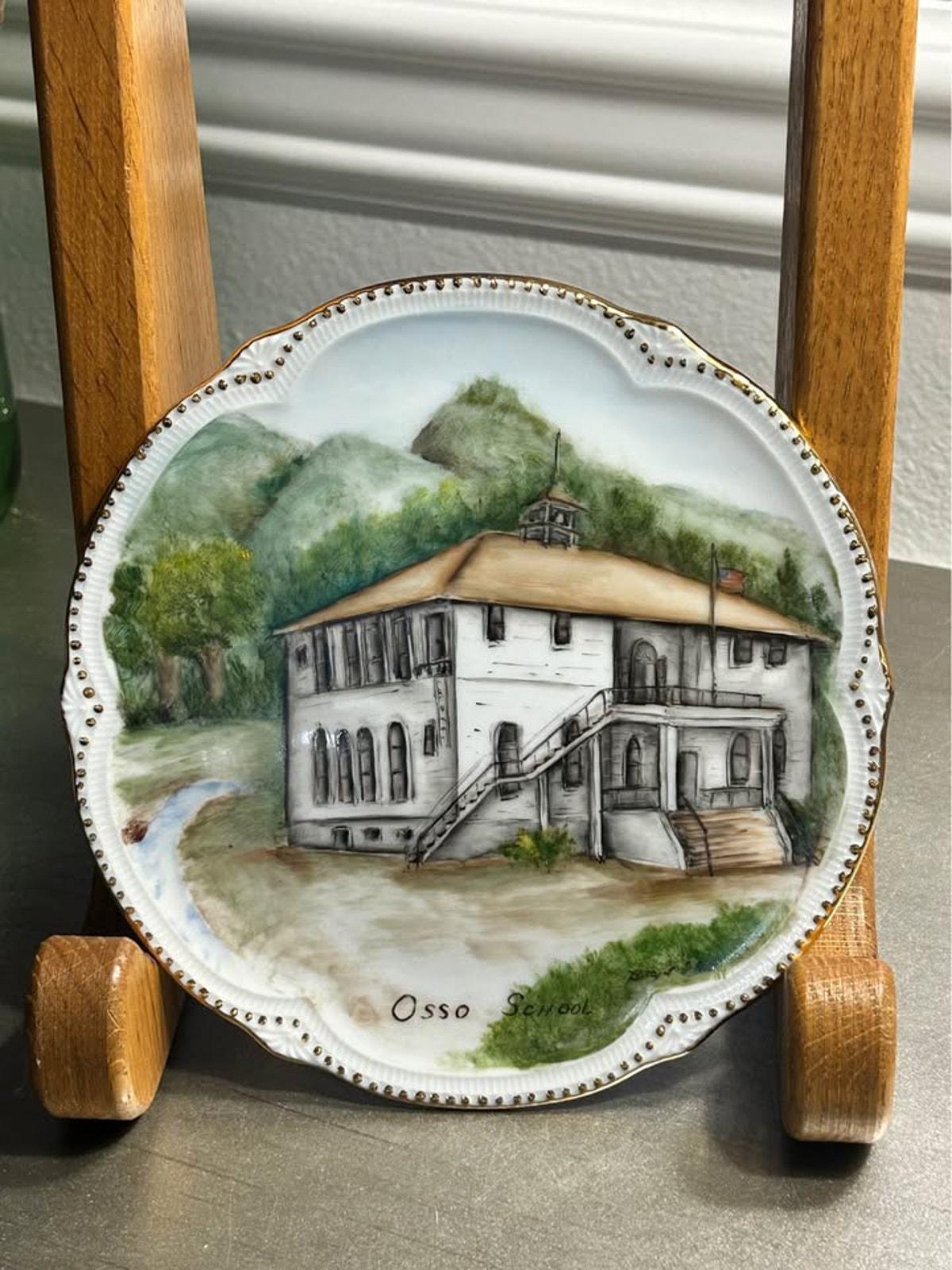 Betty L. 1984 Hand-Painted Osso School Porcelain Plate