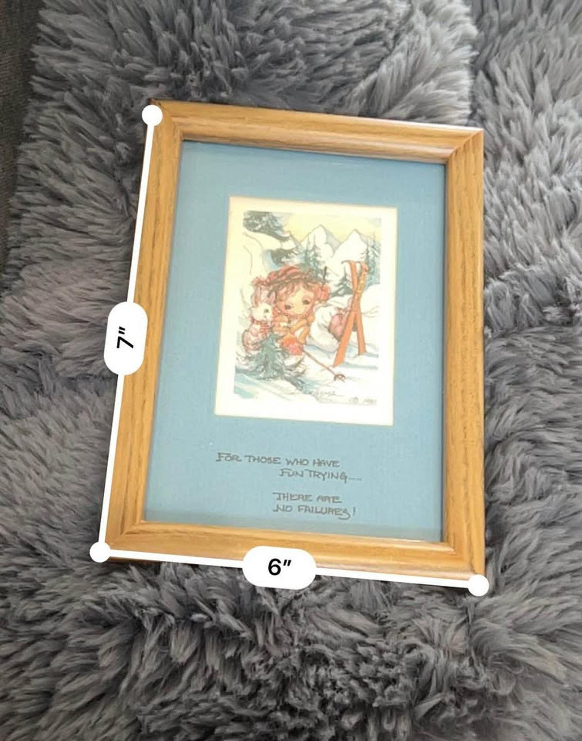 Vintage Jody Bergsma Skiing Print | 1981 PNW Art Collectible