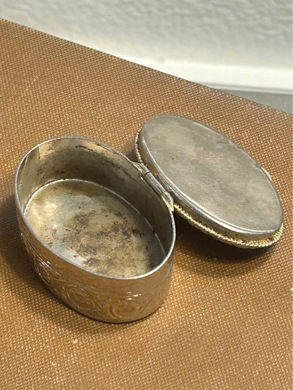 Vintage Italian Micro Mosaic Floral Pill Box