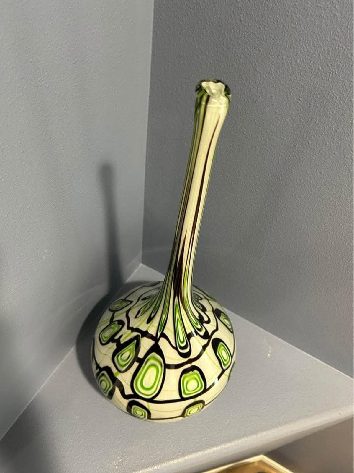 Large Mid-Century Style Art Glass Vase - 26.5"