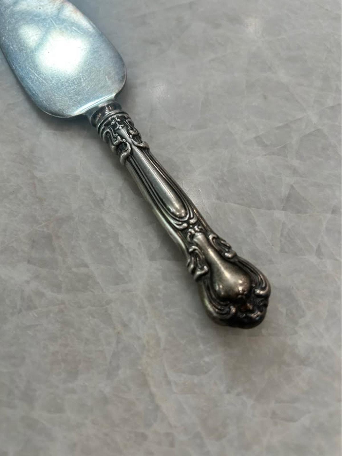 Antique Sterling Silver Ornate Pie and Cake Server Rococo Monogram