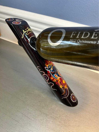 Australian Hand-Painted "Gravity" Wine Bottle Holder - Kangaroo Motif