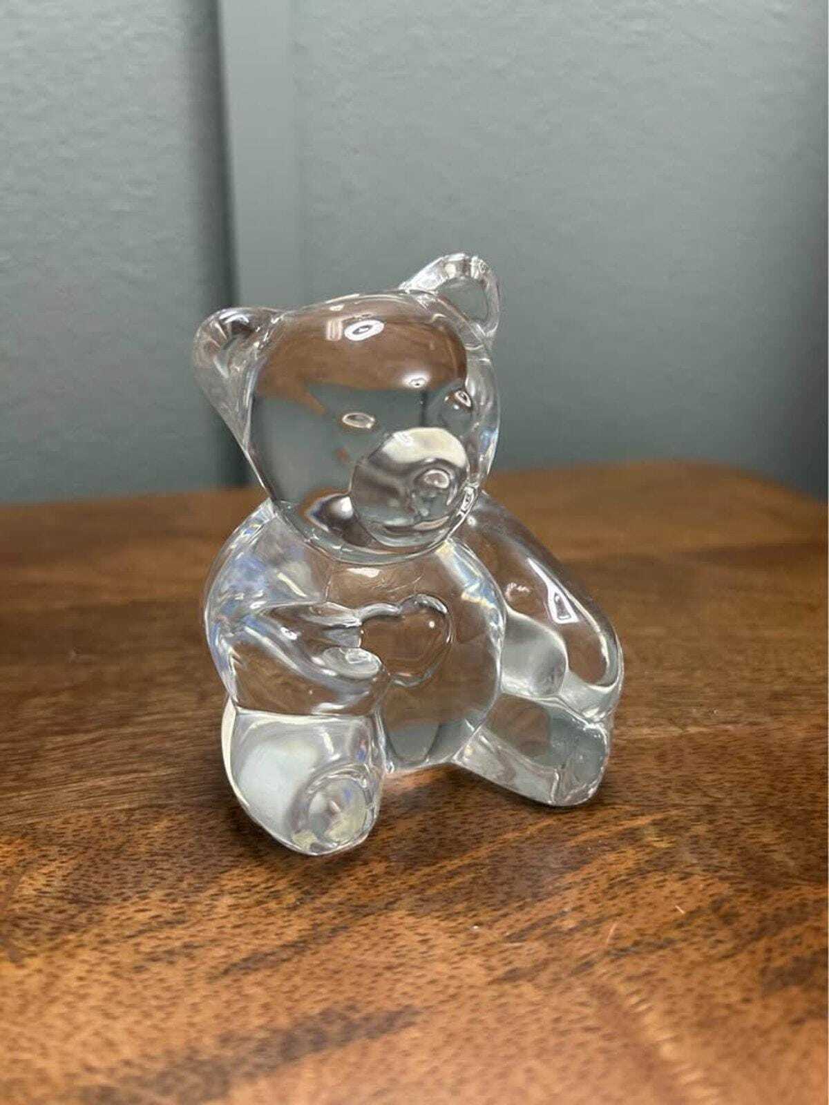 Vintage Jonal Crystal Teddy Bear Figurine – 24% Lead Crystal, West Germany