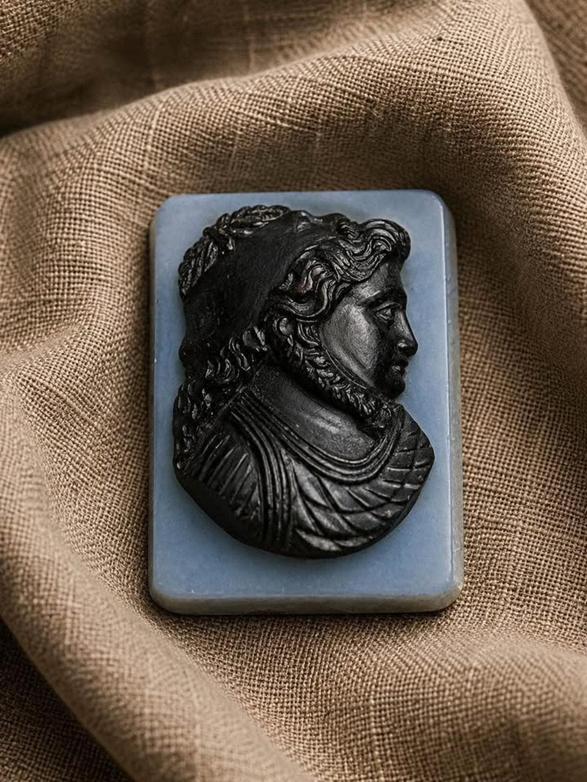 Antique Unmounted Sardonyx Hardstone Cameo Janus Double Head Profile