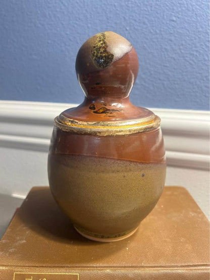 Signed Studio Pottery Lidded Jar