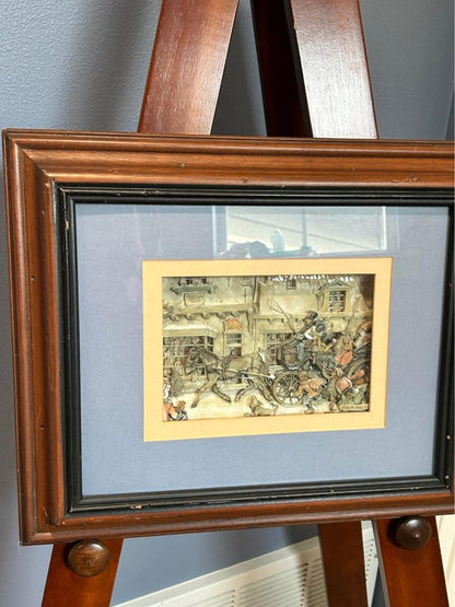 Vintage Anton Pieck 3D Shadow Box St. Nicolaas Winter Scene 1970s