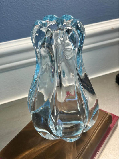 Orrefors Stella Polaris Ice Blue Glass Vase by Vicke Lindstrand