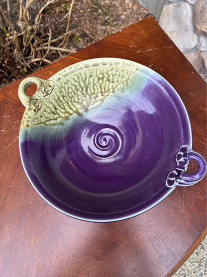 Tom Hudak Studio Pottery 10-Piece Service Set - Amethyst & Lichen Glaze