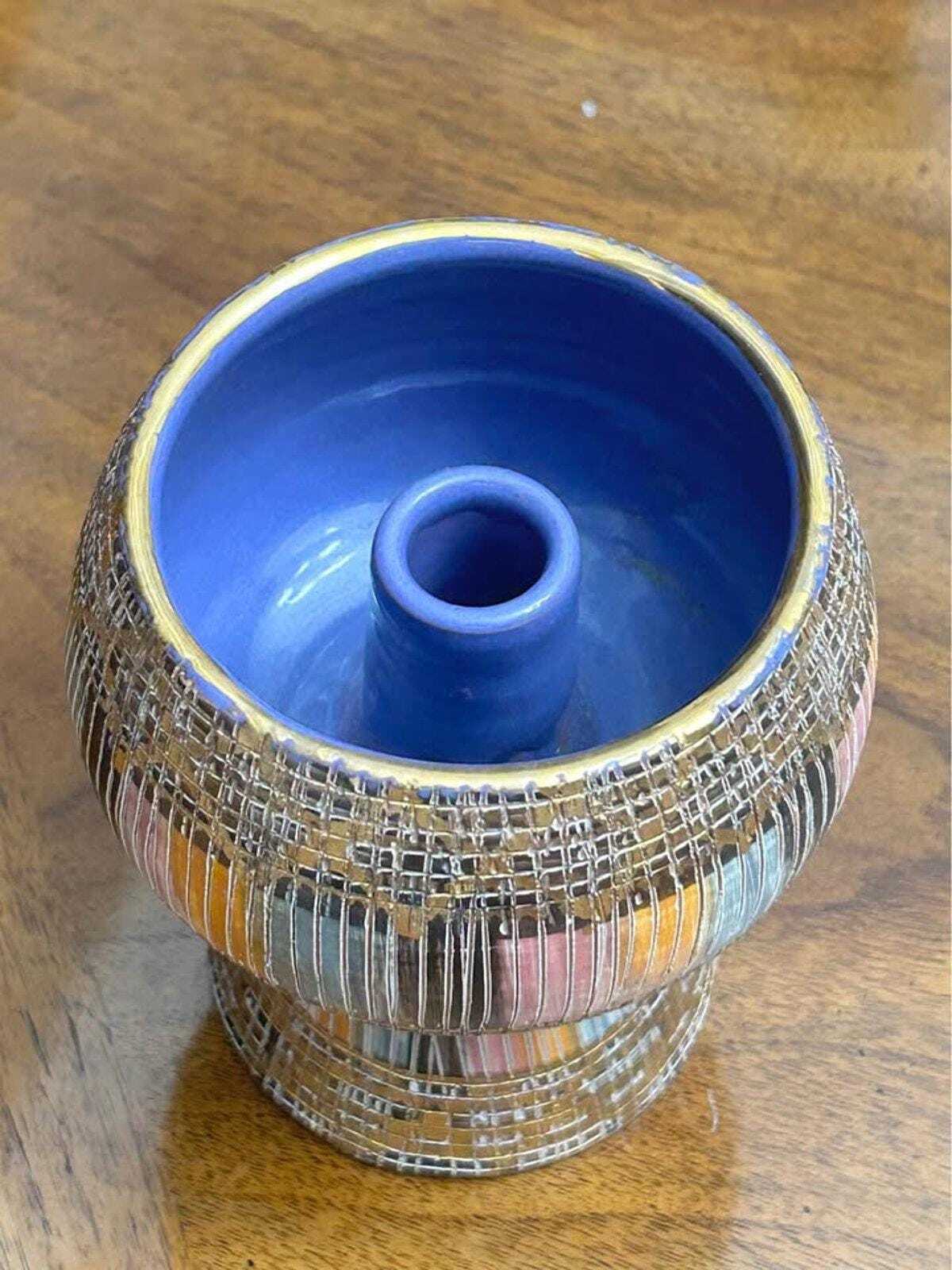 Vintage Aldo Londi for Bitossi Seta Ceramic Candle Holder