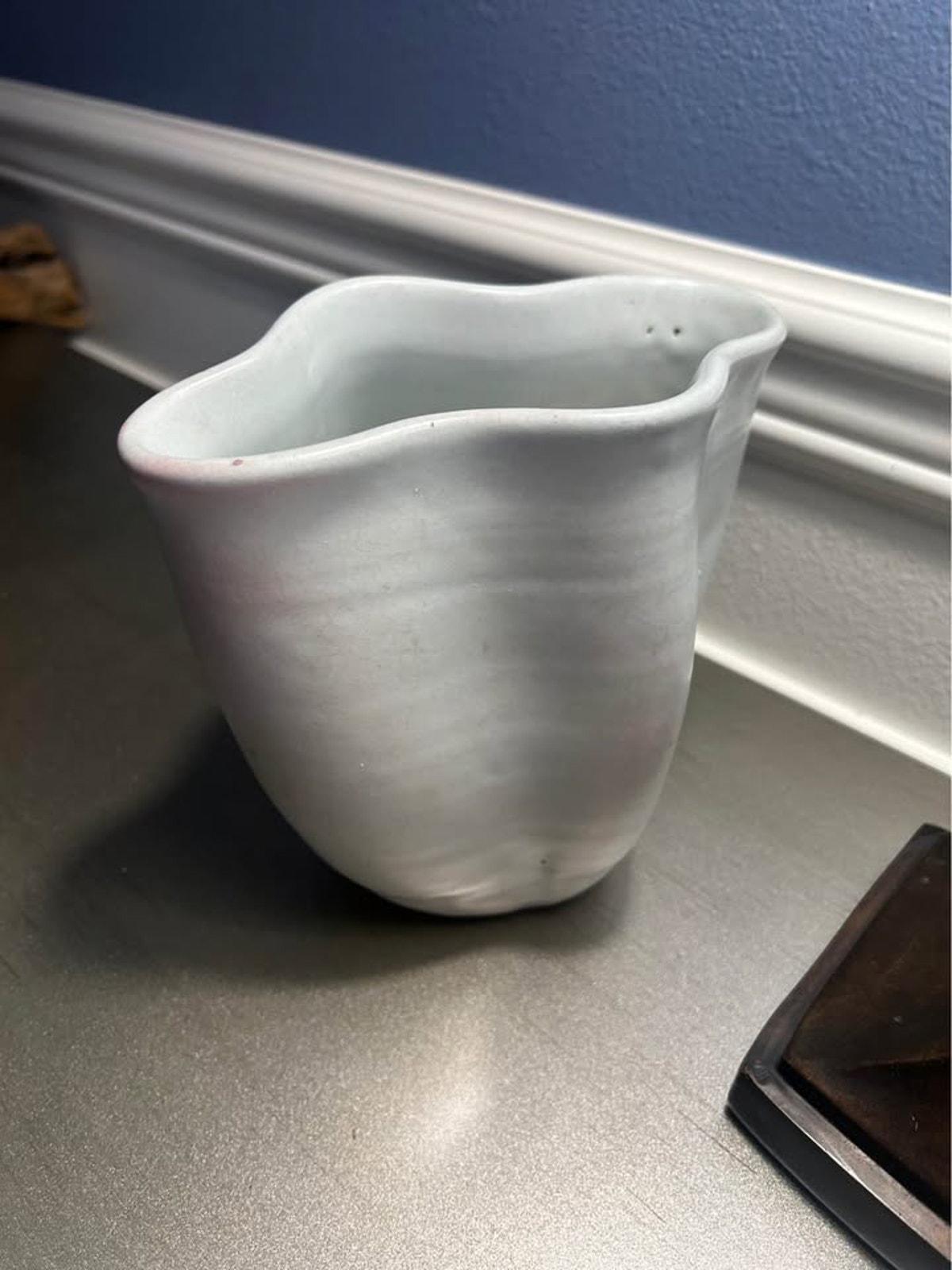 Mid Century Studio Pottery Vase – Hand Signed Organic Stoneware Vessel