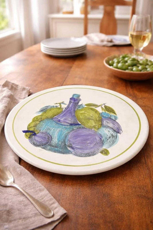 Shafford Ware Mid-Century Ironstone 10" Fruit & Bottle Plate