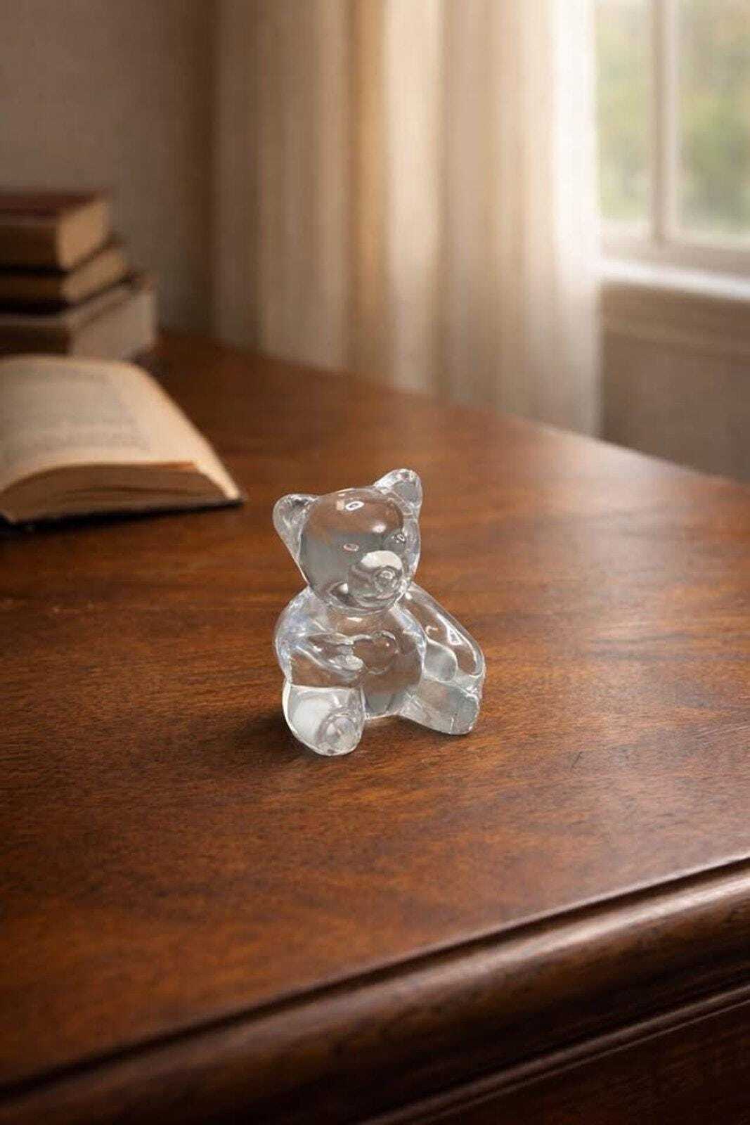 Vintage Jonal Crystal Teddy Bear Figurine – 24% Lead Crystal, West Germany