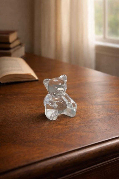 Vintage Jonal Crystal Teddy Bear Figurine – 24% Lead Crystal, West Germany
