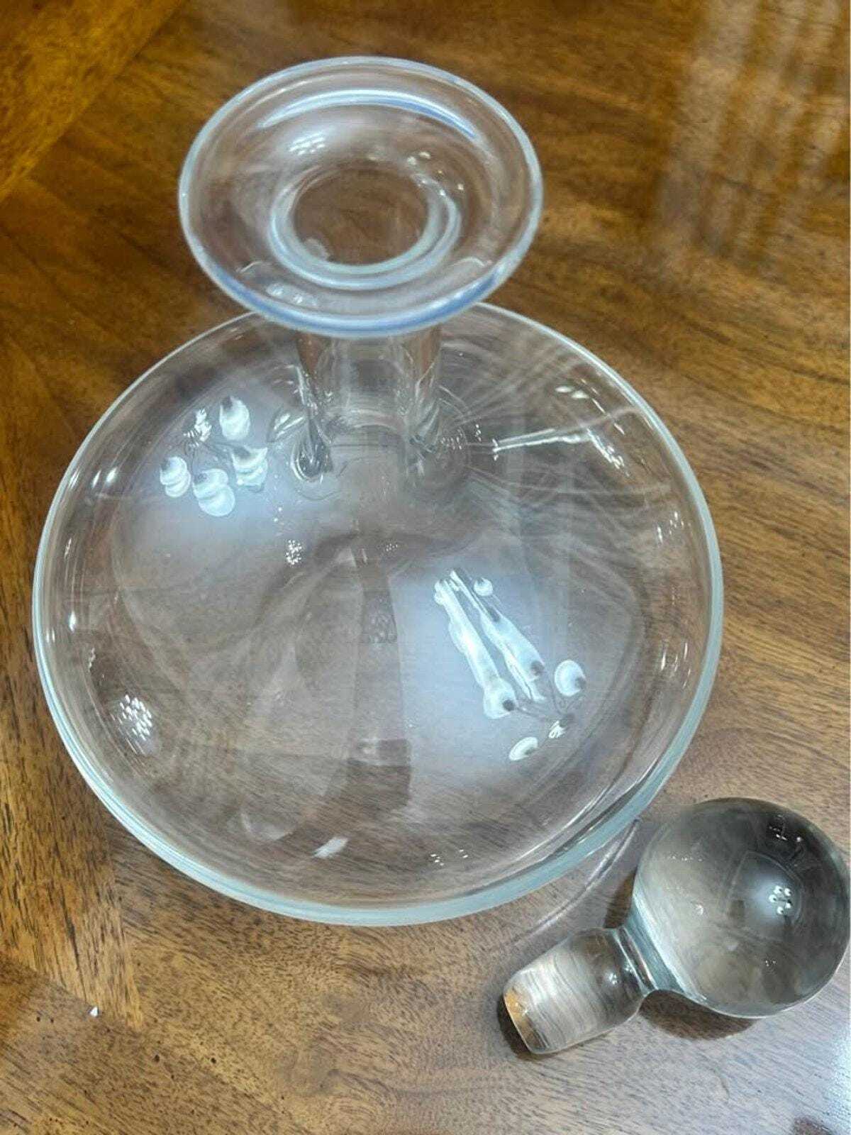 Vintage Baccarat France Crystal Ship's Decanter with Matching Original Stopper