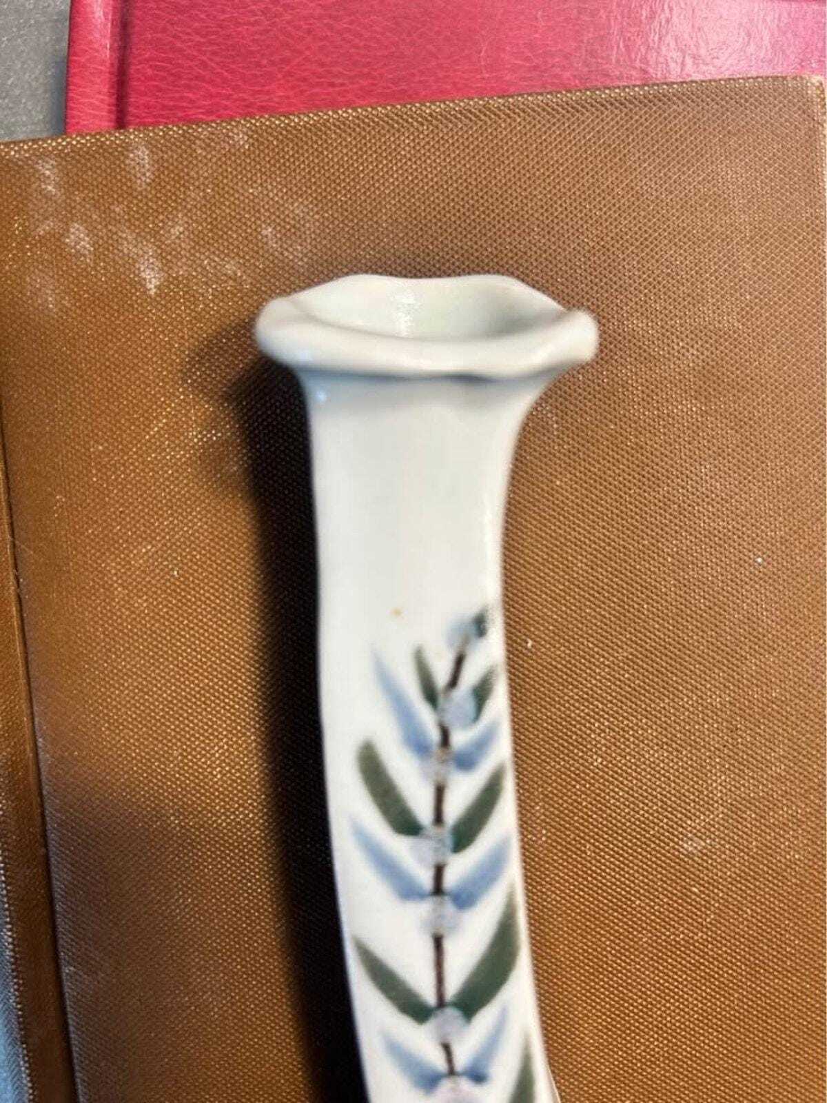 JW Studio Hand-Painted Botanical Ceramic Wall Pocket