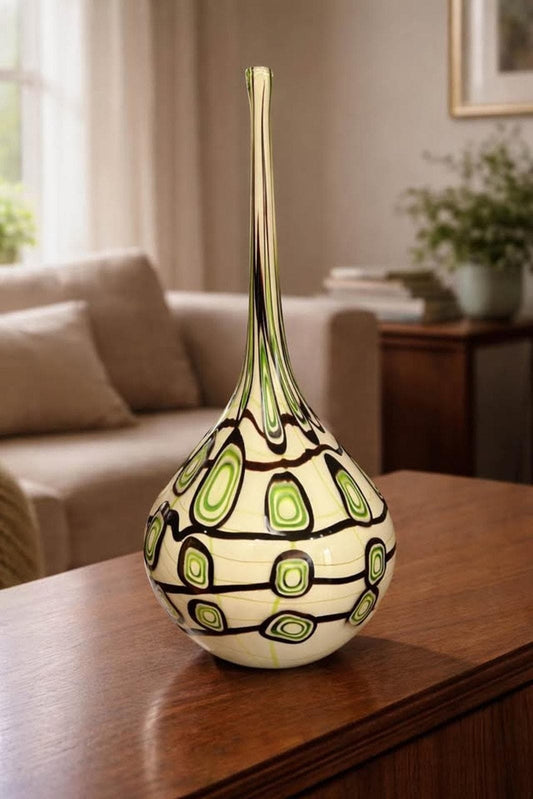 Large Mid-Century Style Art Glass Vase - 26.5"
