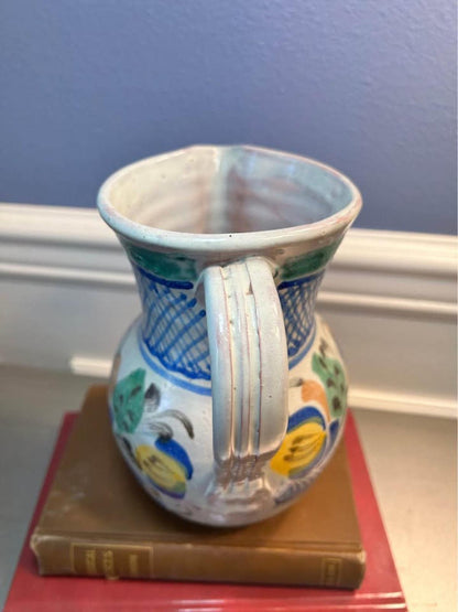 Gto. Mex. Hand-Painted Artisan Pitcher - Guanajuato Folk Art