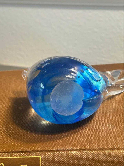 Vintage Controlled Bubble Hand-Blown Art Glass Bird