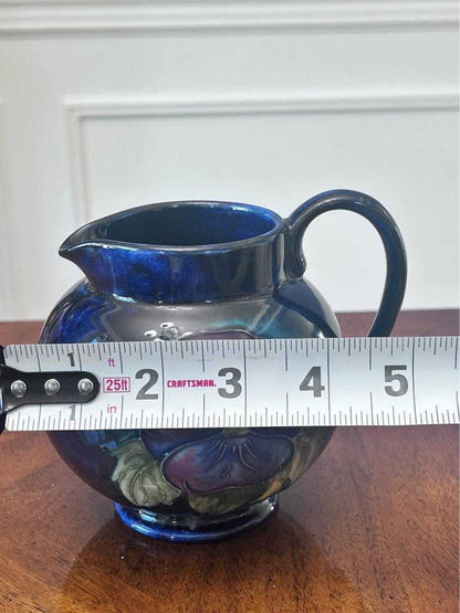Vintage Moorcroft Pottery Pansy Pitcher Tube Lined Floral Jug