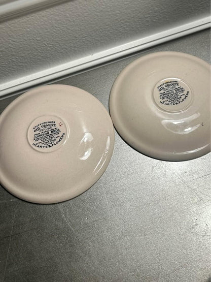 Vintage Johnson Brothers Hearts and Flowers Staffordshire Ironstone 7-Piece Mixed Dishware Set