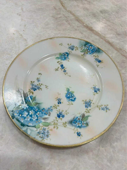 Antique Nagoya S.N.B. Nippon Hand-Painted Blue Floral Porcelain Partial Set