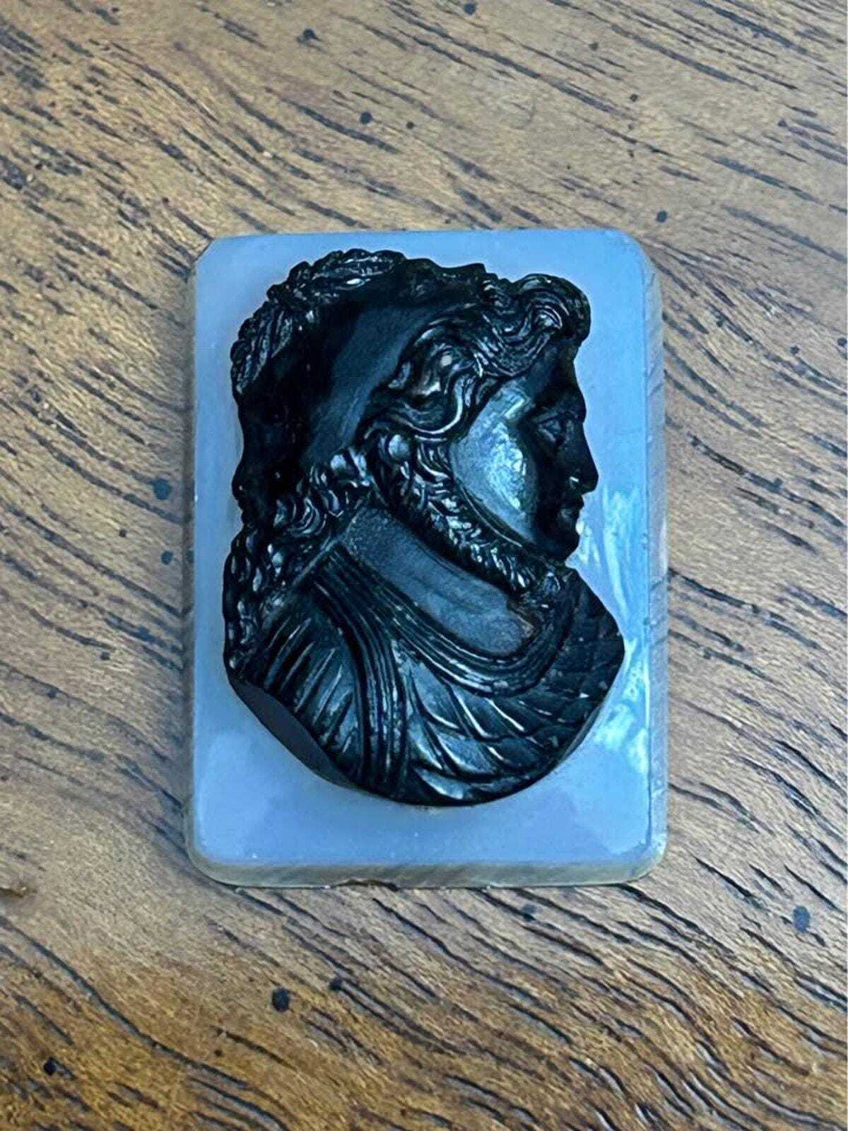 Antique Unmounted Sardonyx Hardstone Cameo Janus Double Head Profile