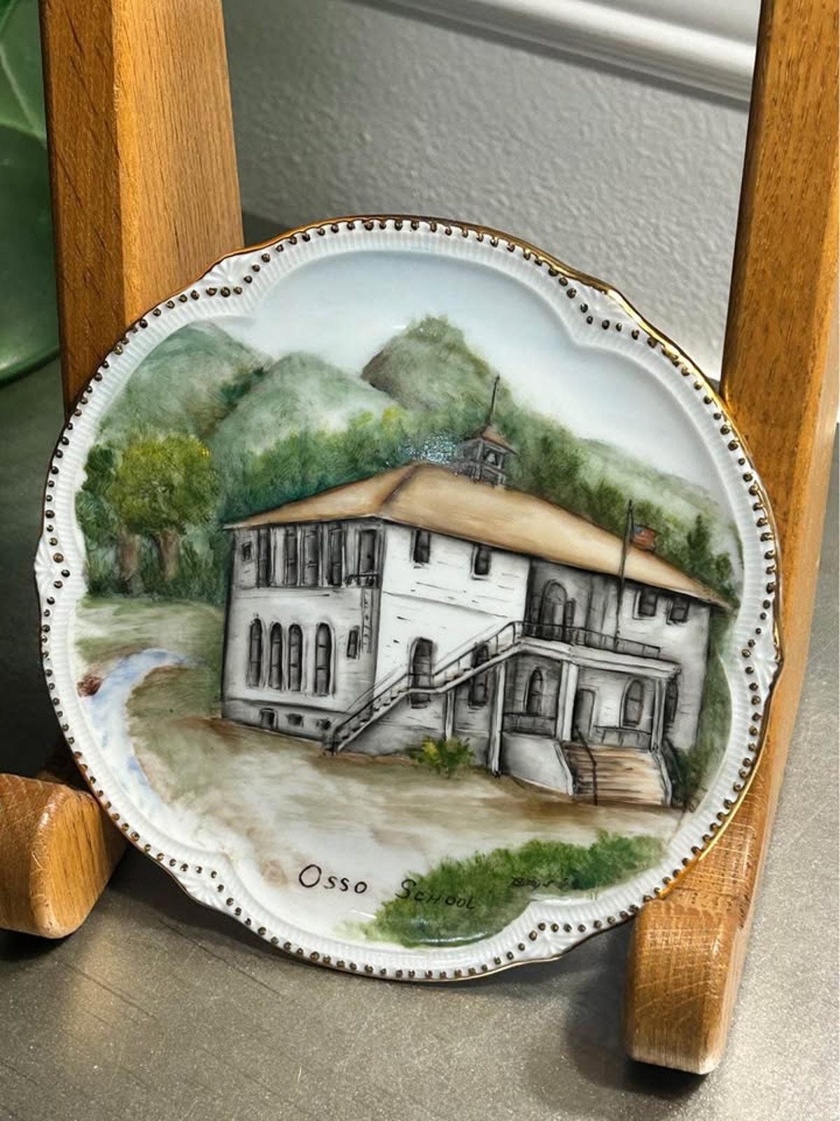 Betty L. 1984 Hand-Painted Osso School Porcelain Plate