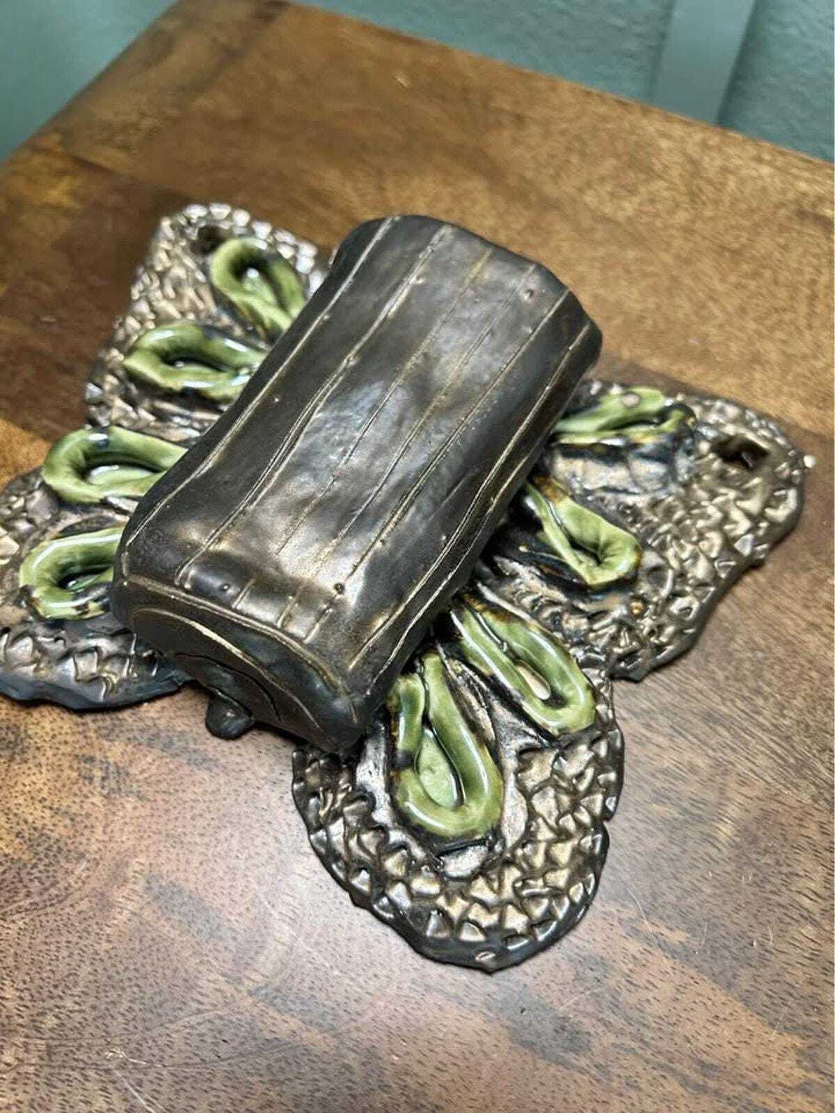 Studio Pottery Butterfly Wall Pocket