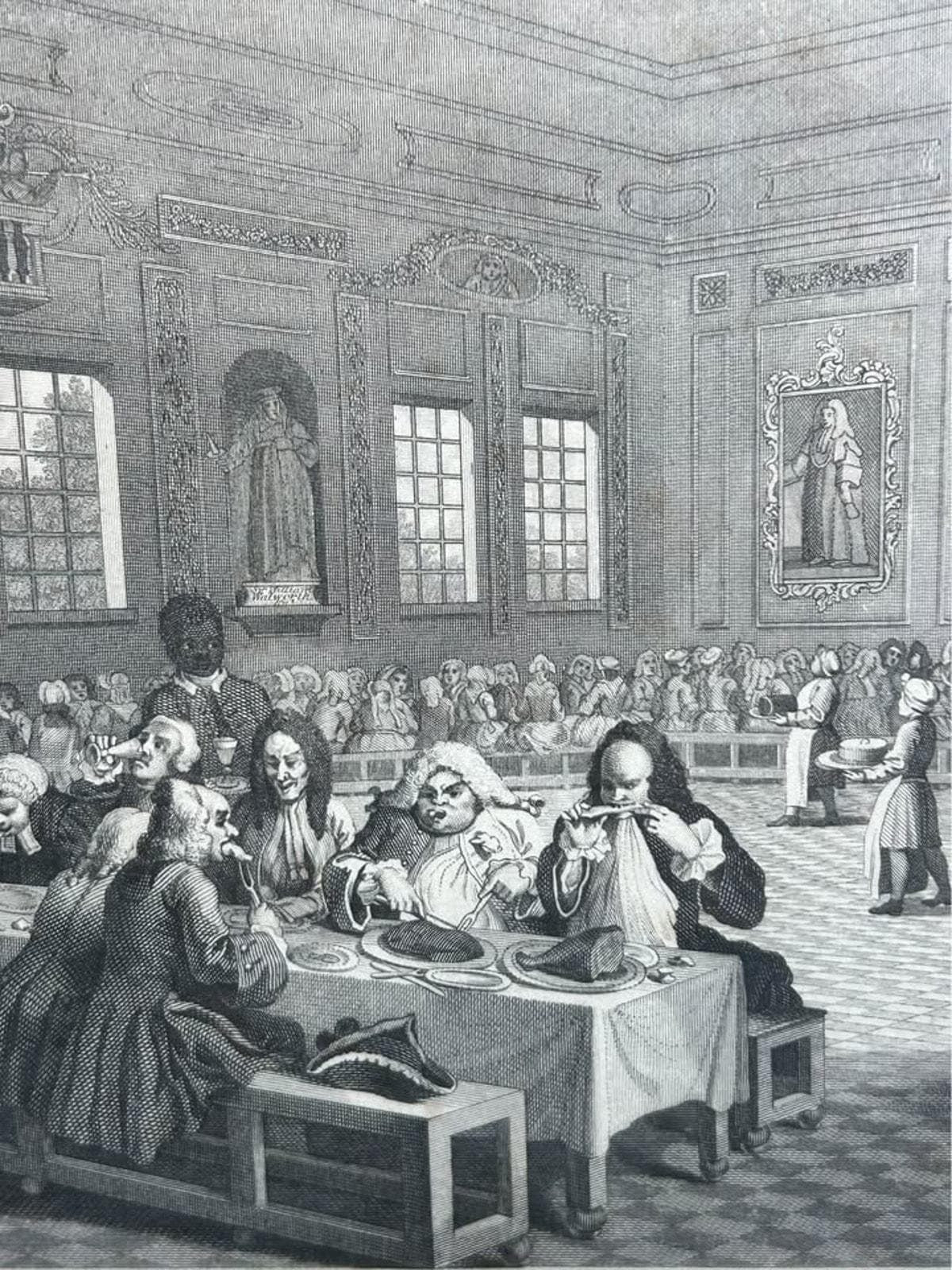 Antique William Hogarth Plate 10 Framed Engraving c. 1850s