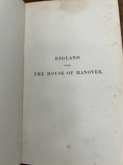 Antique 1848 2nd Edition England Under the House of Hanover, Thomas Wright 2 Vol Book Set