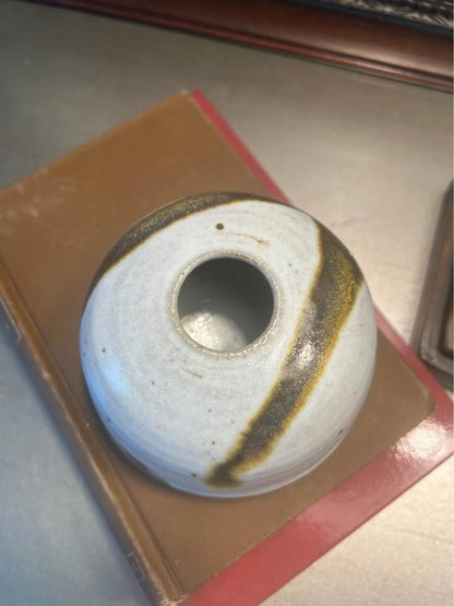 David Phelps Signed Studio Pottery "IXOYE" Ikebana Vase