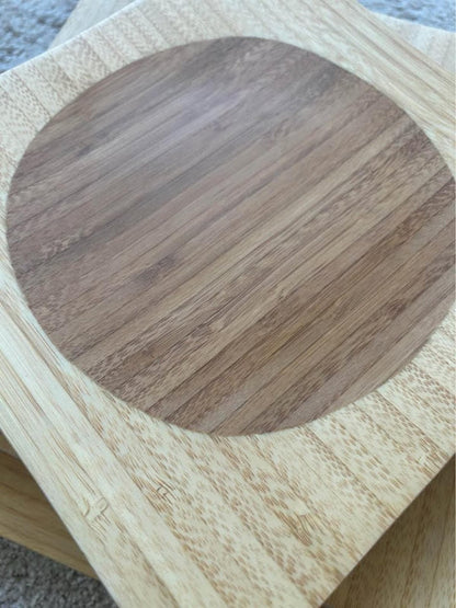 Bamboo Nesting Trays - Wabi Sabi Japandi Table Decor, Set of 3