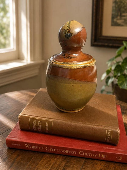 Signed Studio Pottery Lidded Jar