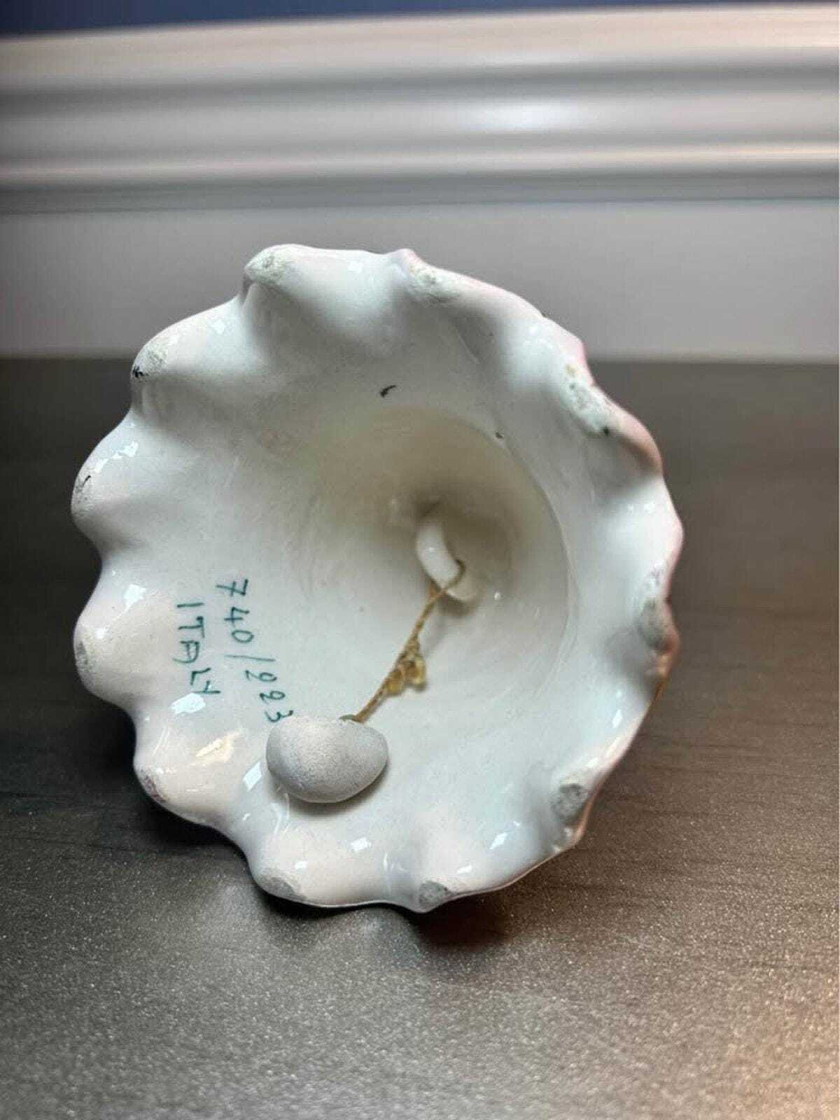 Mid-Century Hand-Painted Italian Floral Ceramic Bell