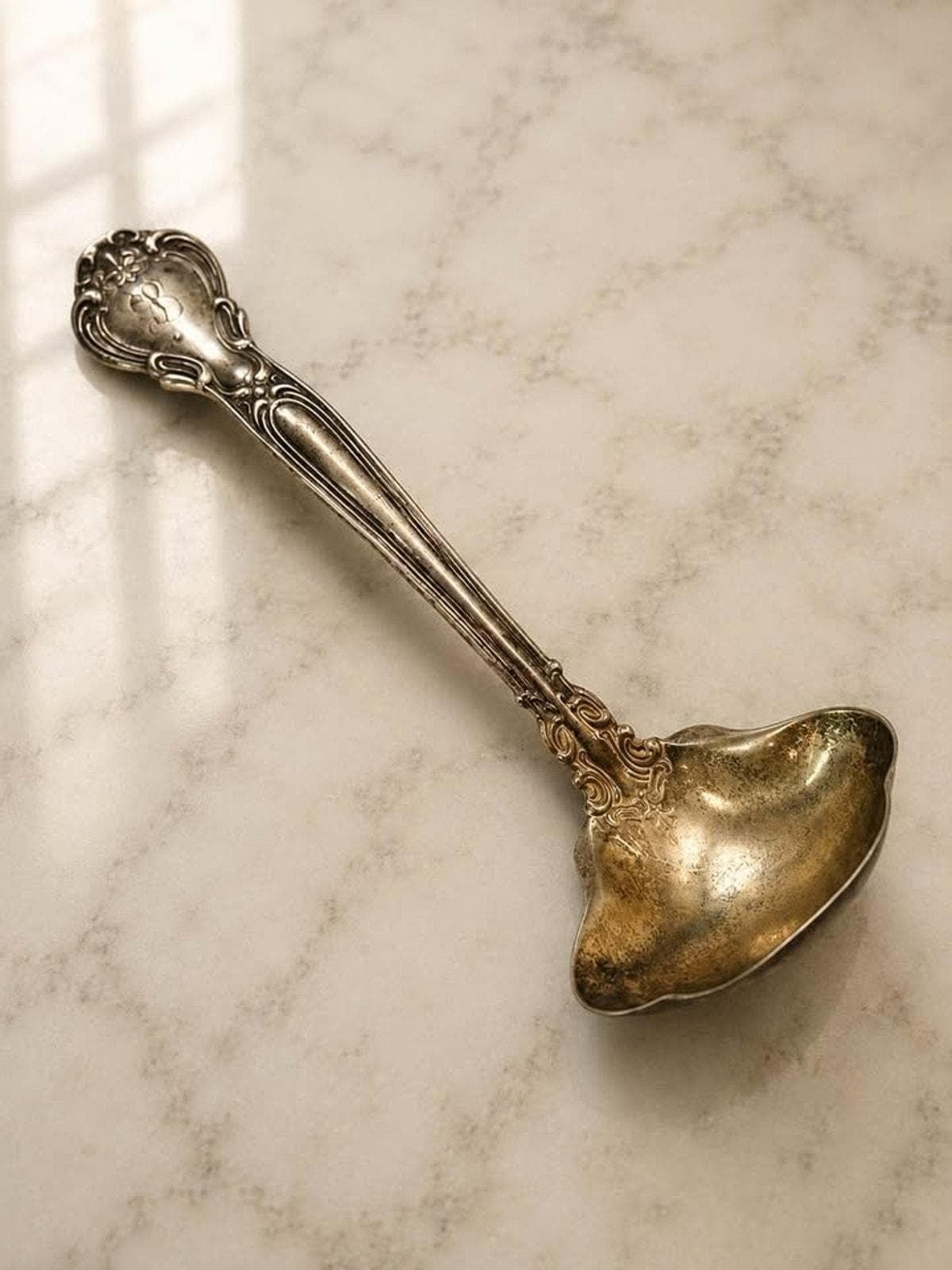Antique Gorham Sterling Silver Chantilly Cream Ladle Pat 1895