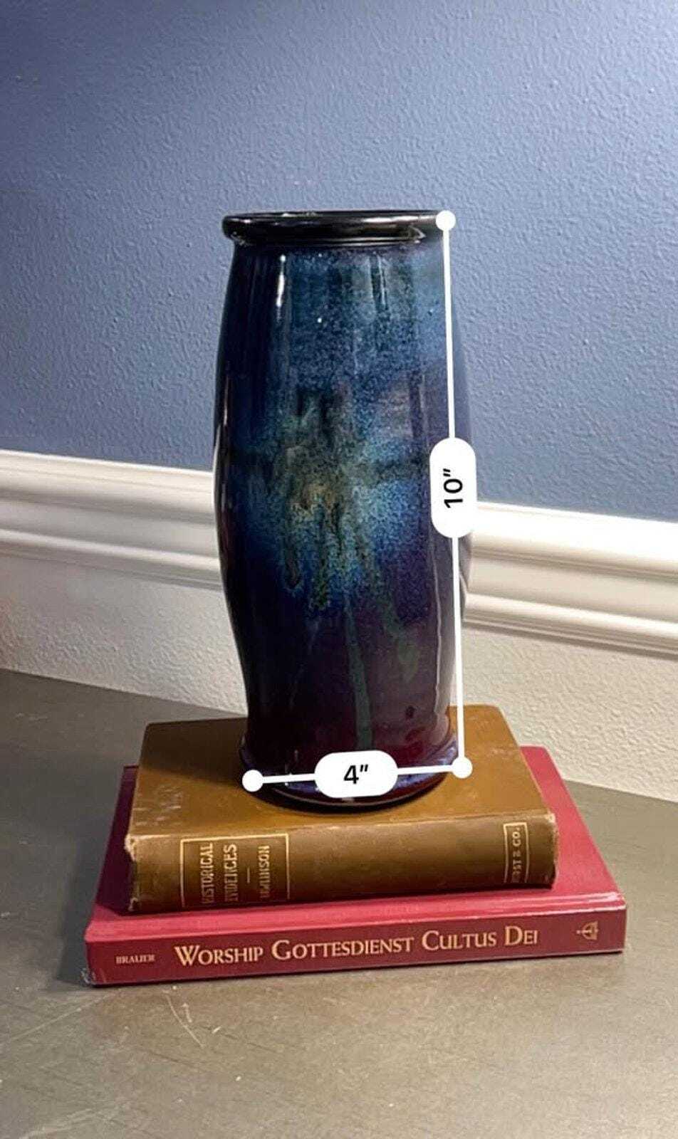 Terry Grimley Signed Seattle Studio Pottery Vase - Galaxy Glaze - 10"