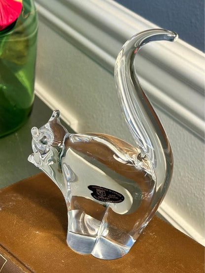 Vintage Riekes Chalet Glass Stylized Animal Figurine - Canadian Lead Crystal