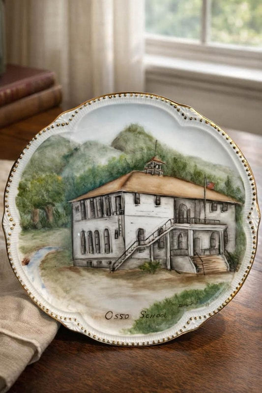 Betty L. 1984 Hand-Painted Osso School Porcelain Plate