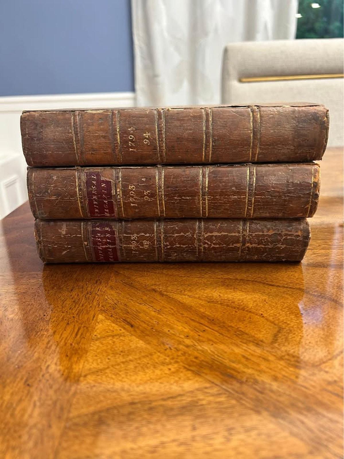 Antique 1793-1794 The Universal Magazine Vols 92 93 94 W. Bent London