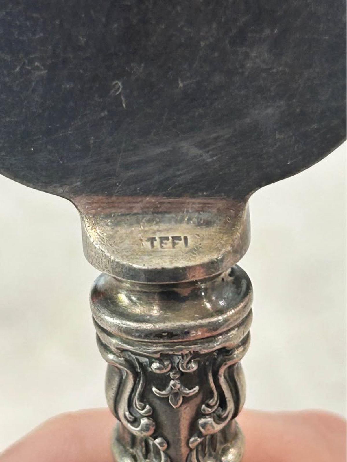 Antique Sterling Silver Ornate Pie and Cake Server Rococo Monogram
