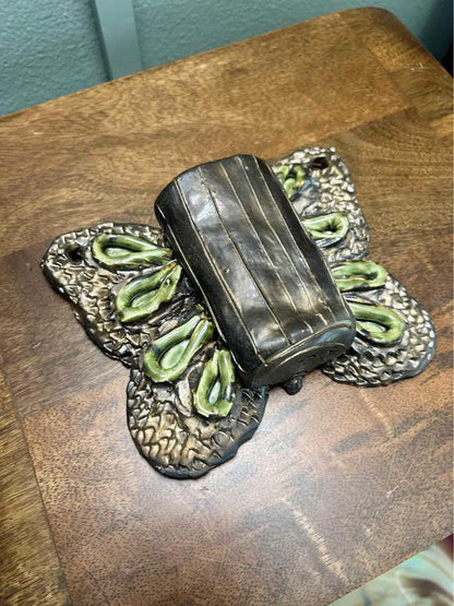 Studio Pottery Butterfly Wall Pocket