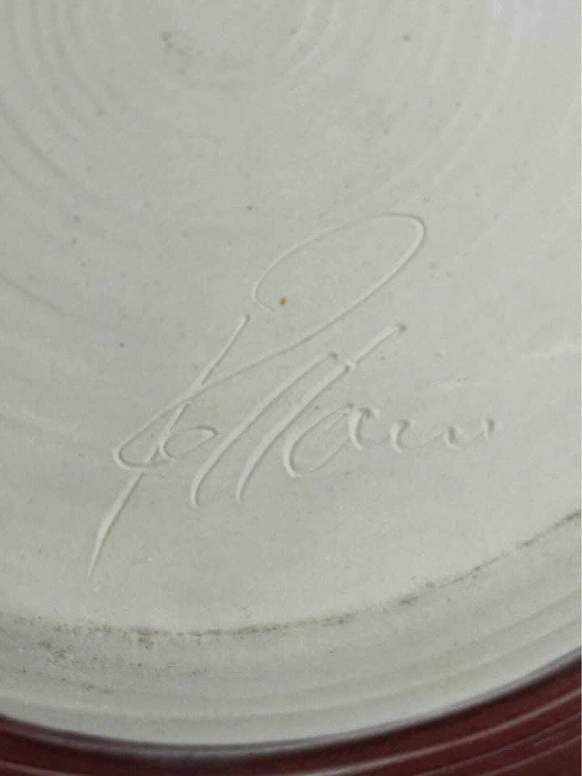 Jerry Pollari Studio Pottery Platter | Abstract Oxblood Bowl | Oregon Ceramic Art