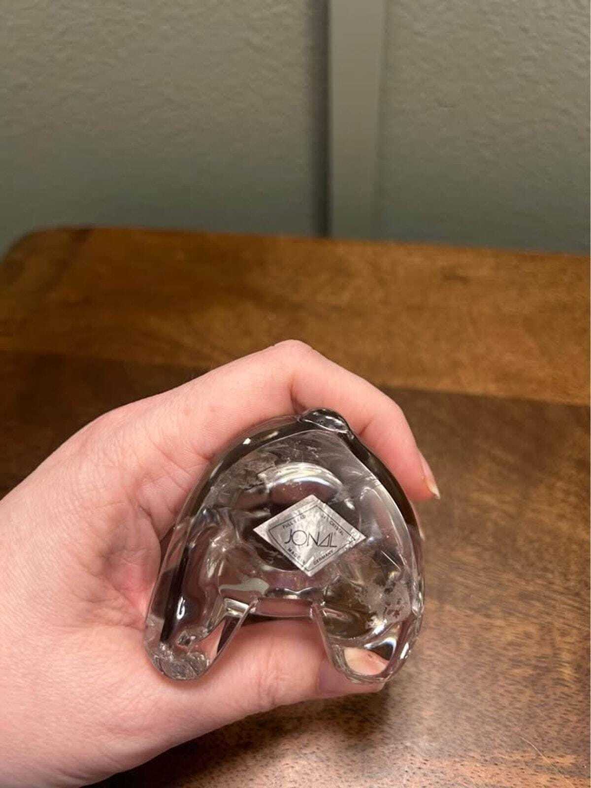 Vintage Jonal Crystal Teddy Bear Figurine – 24% Lead Crystal, West Germany