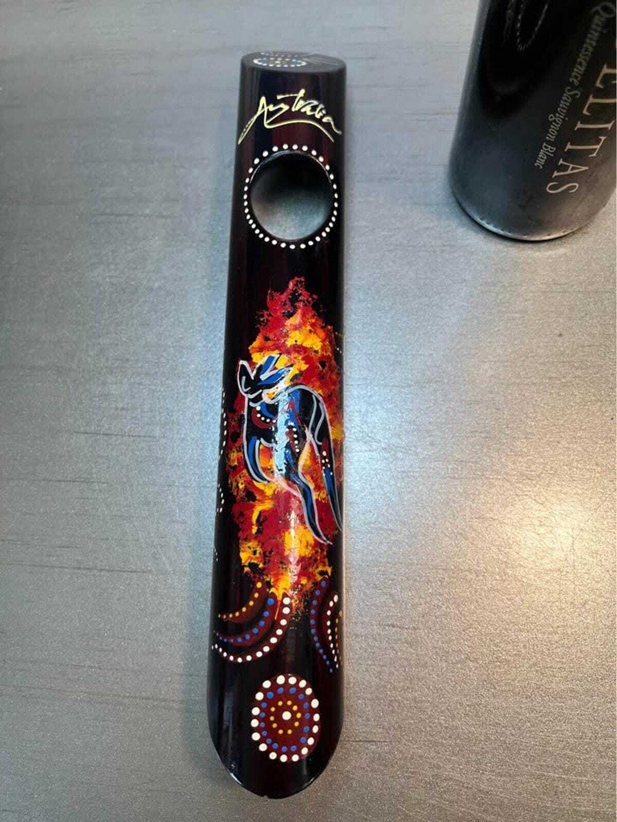 Australian Hand-Painted "Gravity" Wine Bottle Holder - Kangaroo Motif