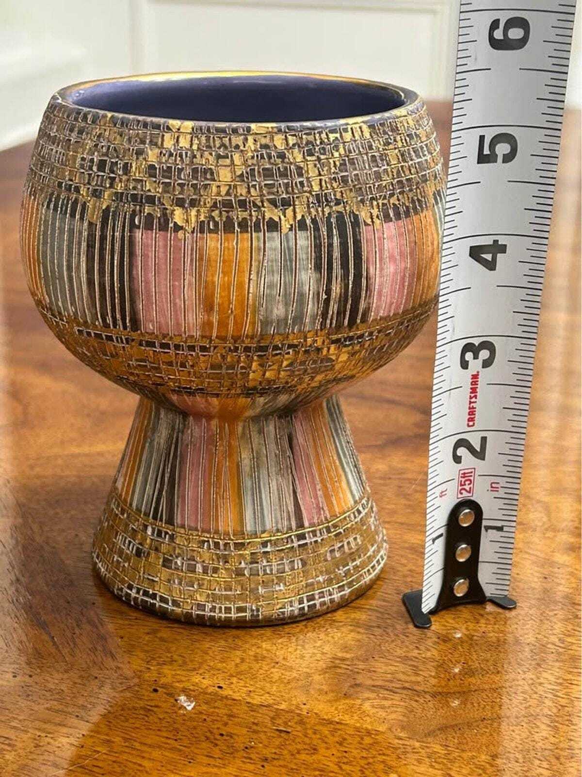 Vintage Aldo Londi for Bitossi Seta Ceramic Candle Holder
