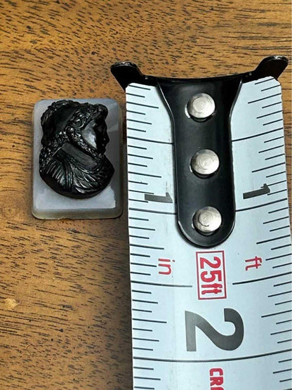 Antique Unmounted Sardonyx Hardstone Cameo Janus Double Head Profile