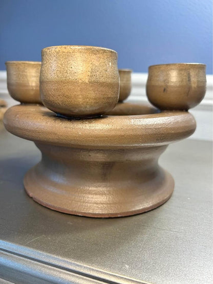 Vintage 1980s Andy Phibbs Studio Pottery Candelabra