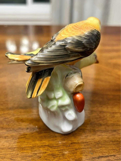 Vintage Herend Hungary Porcelain Two Yellow Birds Figurine 5063 Hand Painted