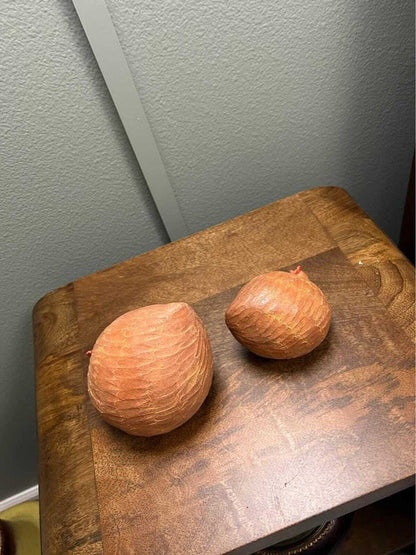 Signed Helen Hodson Terracotta Chicken Sculptures – Modern Folk Art, 2017