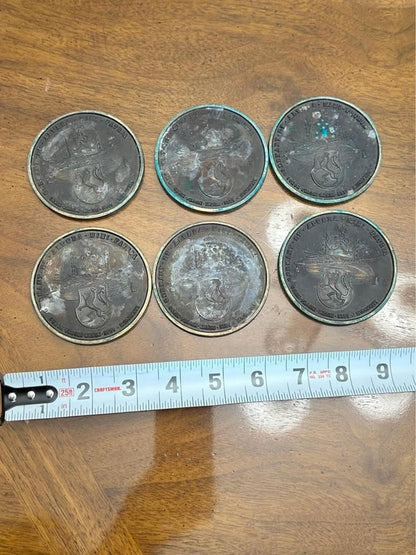 Antique 1836 Maria Anna Bohemian Coronation Bronze Replica Medals Set of 6